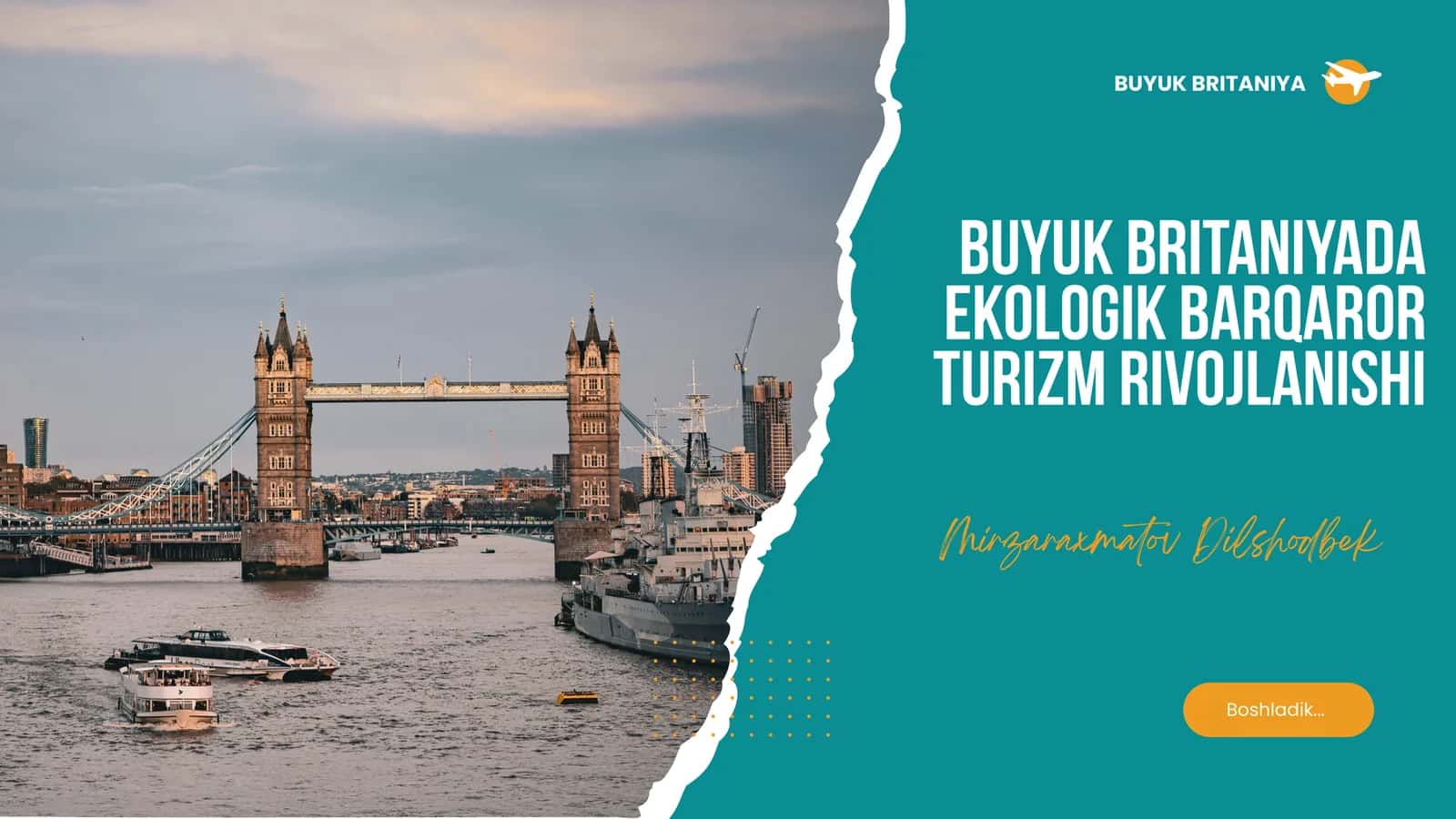 Buyuk Britaniyada ekologik barqaror turizm rivojlanishi 1