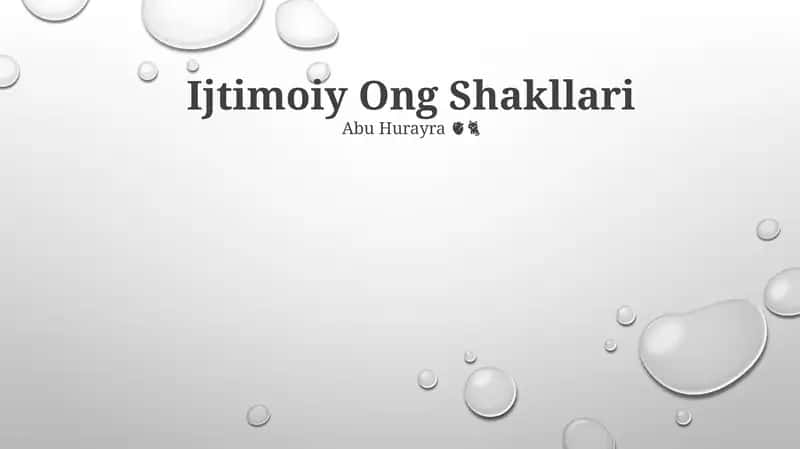 Ijtimoiy Ong Shakllari 1