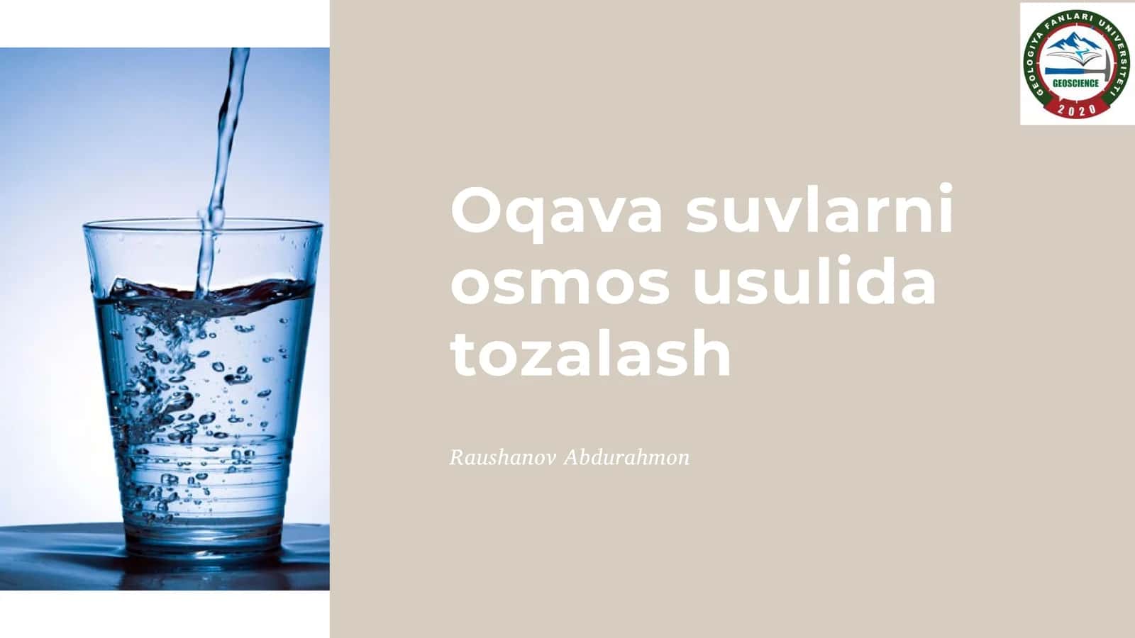 Oqava suvlarni osmos usulida tozalash 1