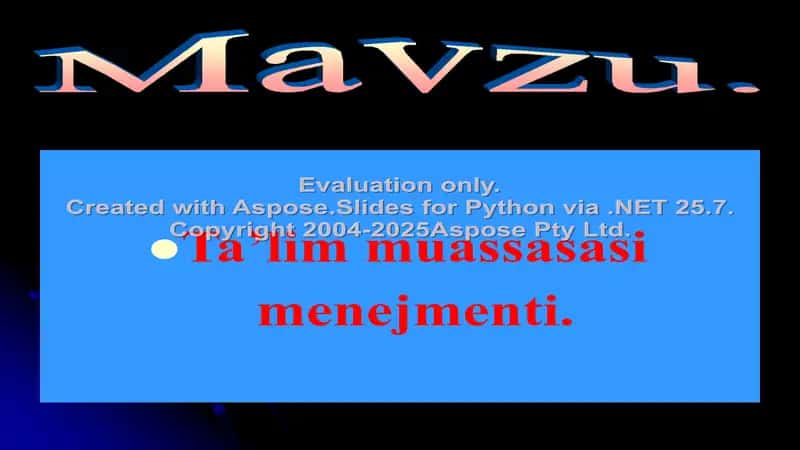 Ta’lim muassasasi menejmenti 1