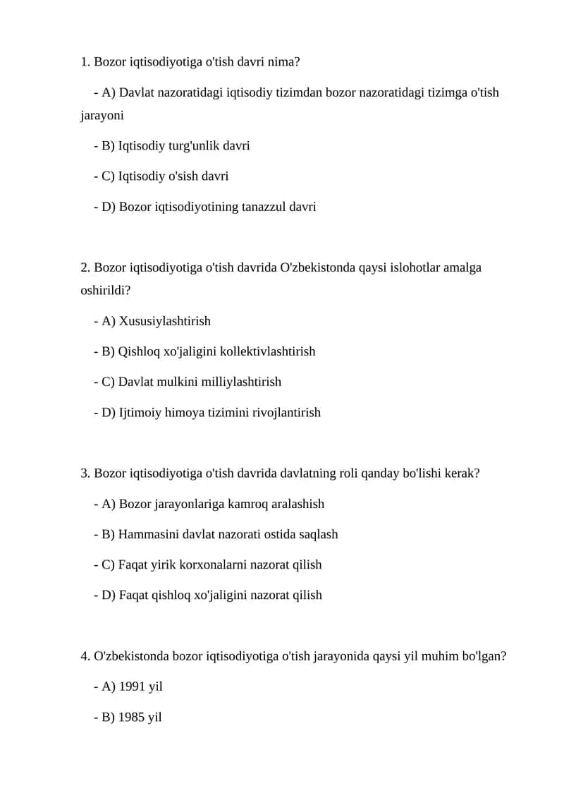 Bozor iqtisodiyoti 1