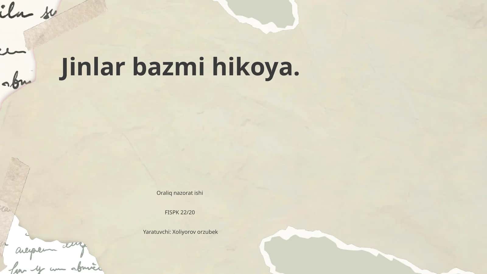 Jinlar bazmi hikoya 1