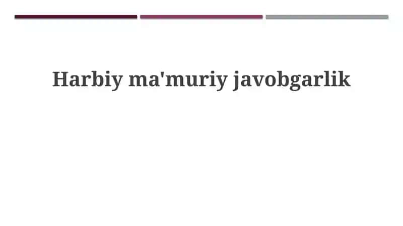 Mudofaa boshqaruvida javobgarlik