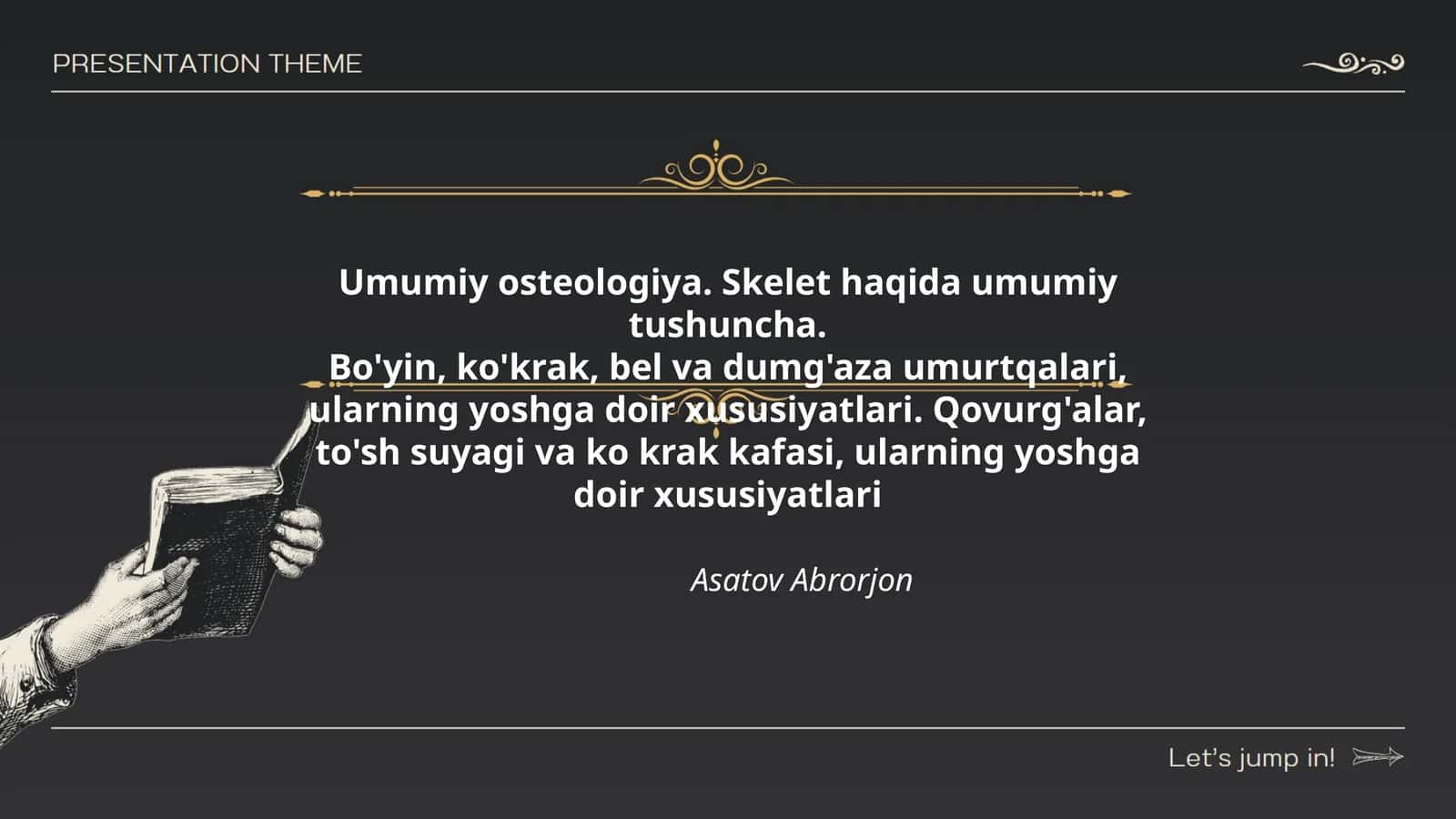 Umumiy osteologiya. Skelet haqida umumiy tushuncha 1