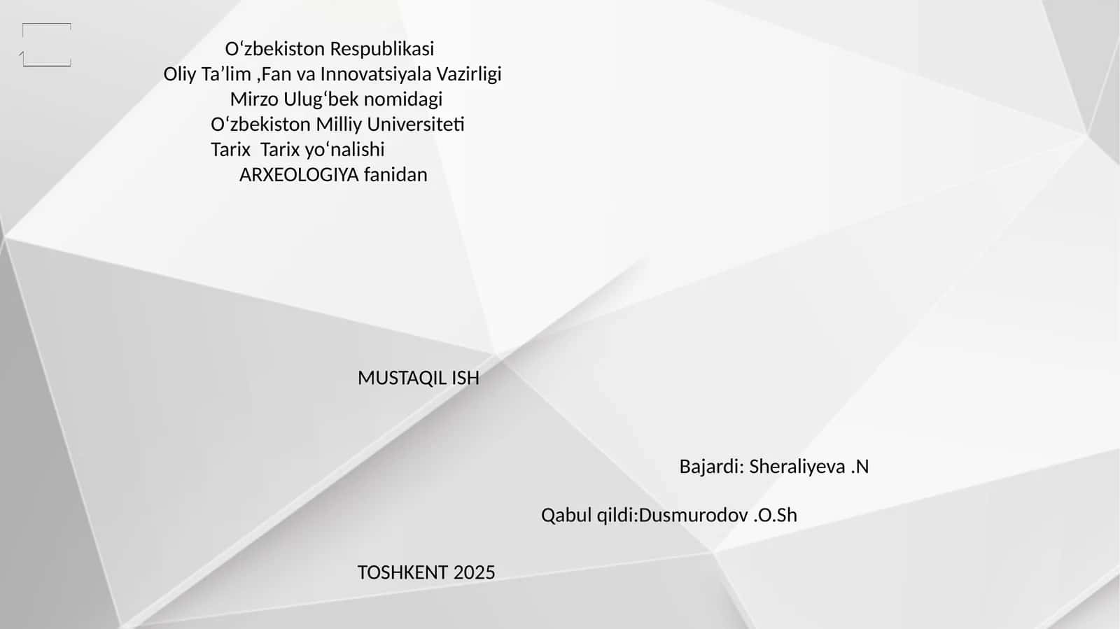 Oʻrta Osiyoning oʻrta asrlar moddiy madaniyati 1