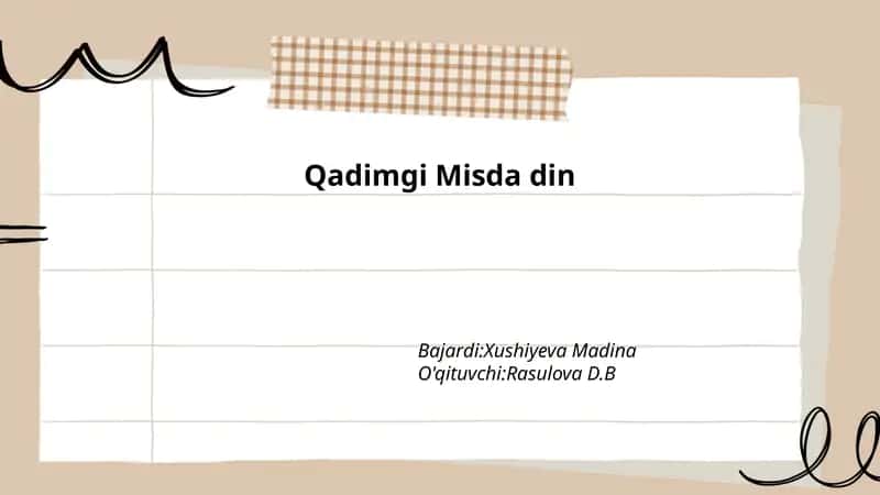 Qadimgi Misda din 1