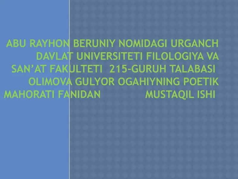 Ogahiyga bag’ishlangan Atoqli shoir tarixnavis maqolalar to’plami 1