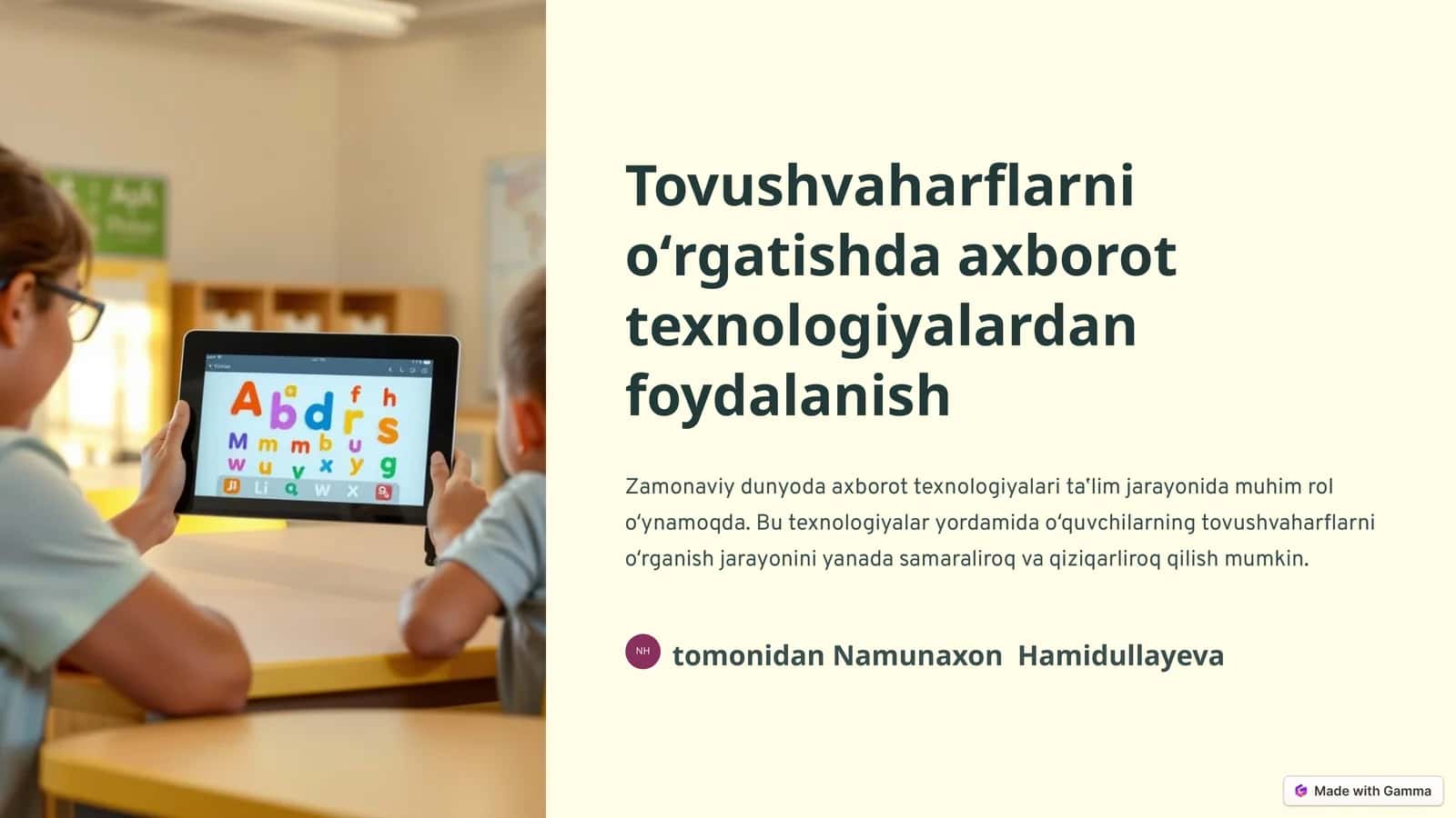 Tovushvaharflarni oʻrgatishda axborot texnologiyalardan foydalanish 1
