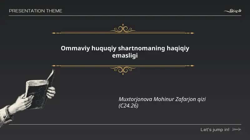 Ommaviy huquqiy shartnomaning haqiqiy emasligi 1