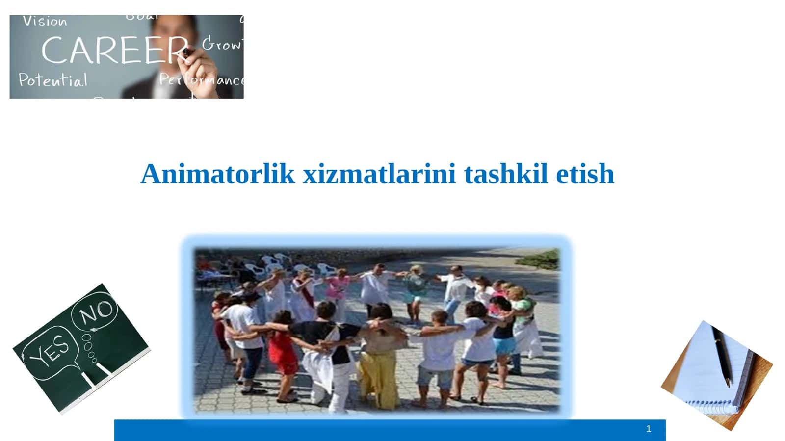 Animatorlik xizmatlarini tashkil etish 1