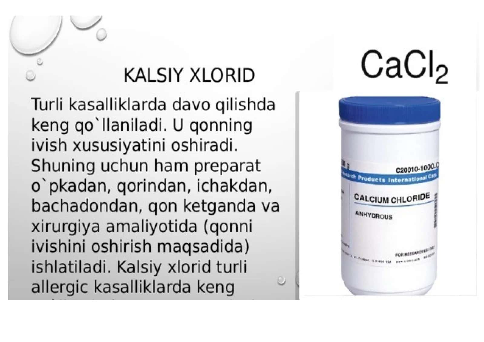 Xlorli ohak tayyorlash 1
