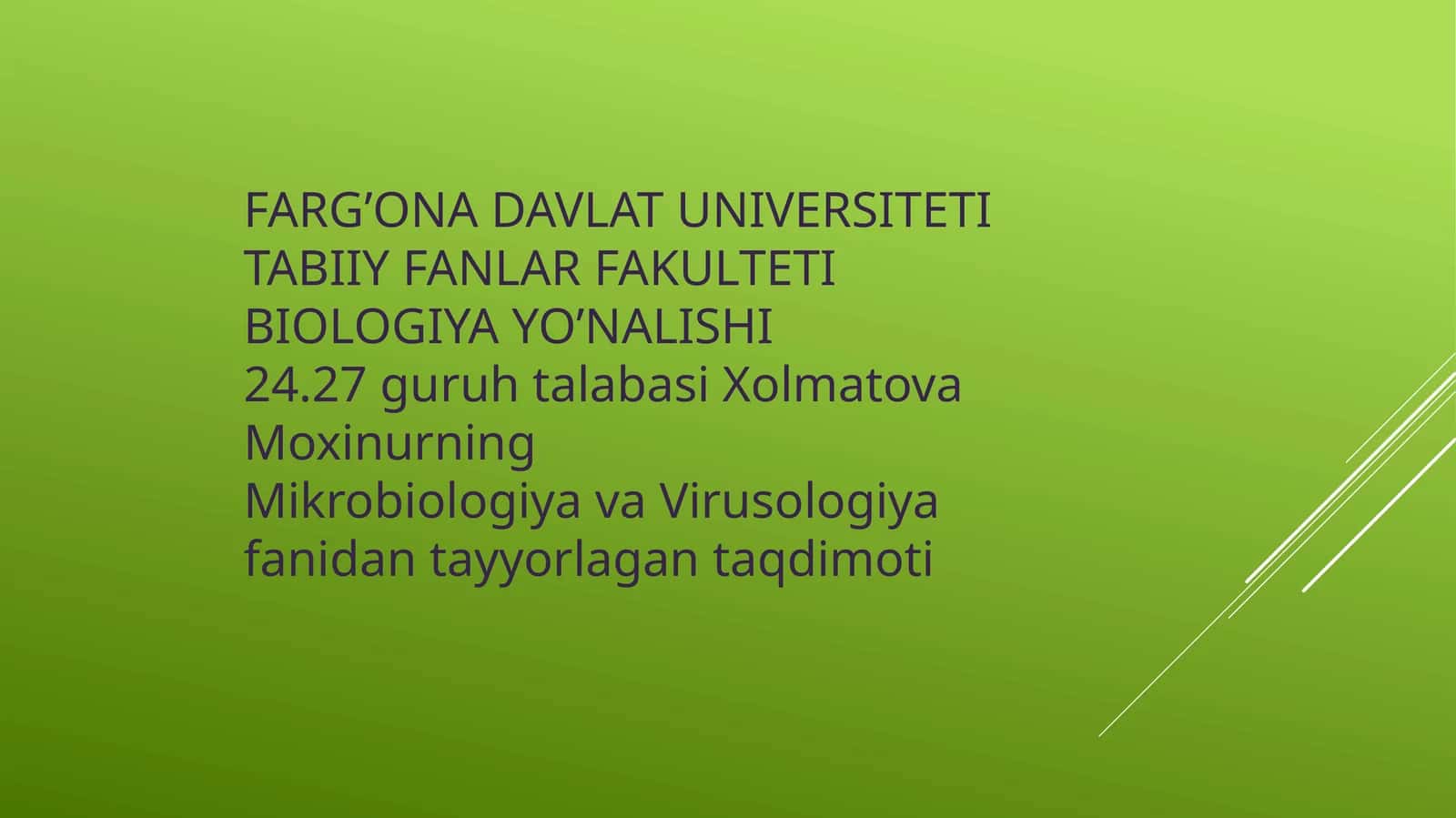 Epidemiya va inson viruslari prezintatsiya 1