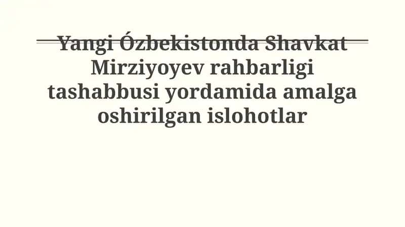 Maʼmuriy islohotlar konsepsiyasi 1