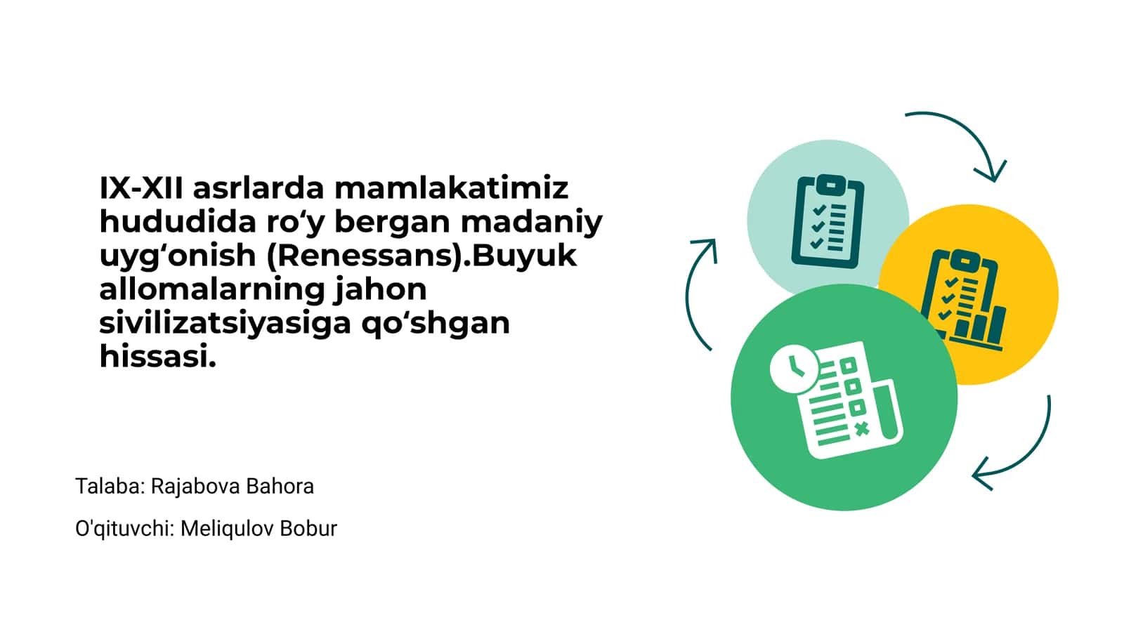 Katta Madaniy Uyg‘onish Zamoni: Kirish 1