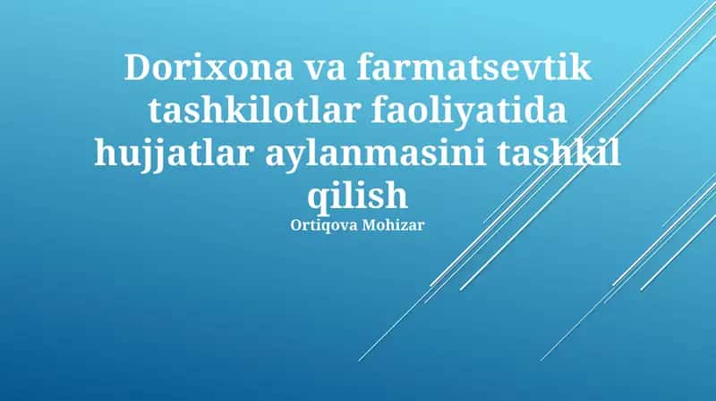 Hujjatlarning elektron va qog'oz shakllarida aylanishi 1