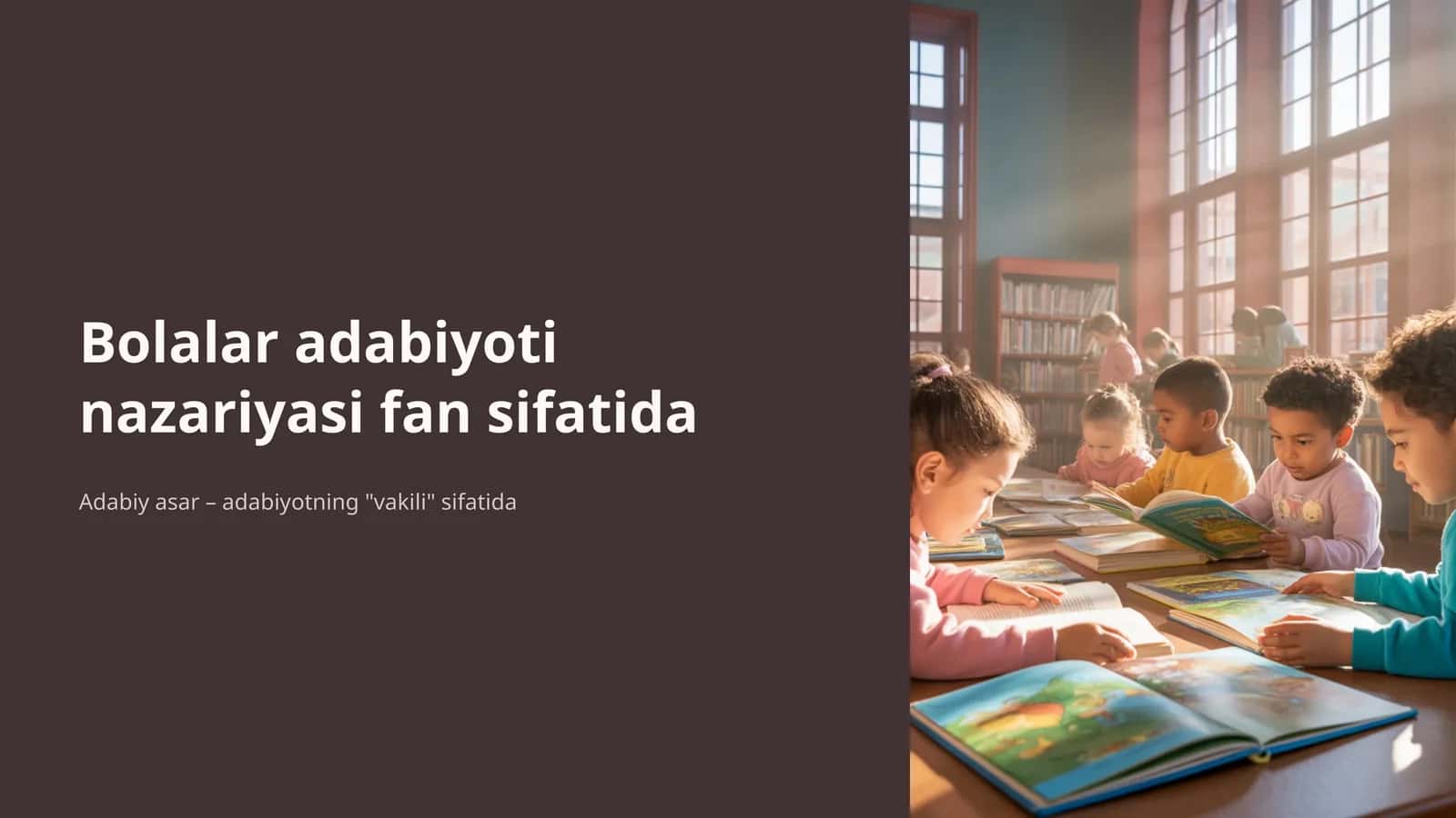 Bolalar adabiyoti nazariyasi fan sifatida 1
