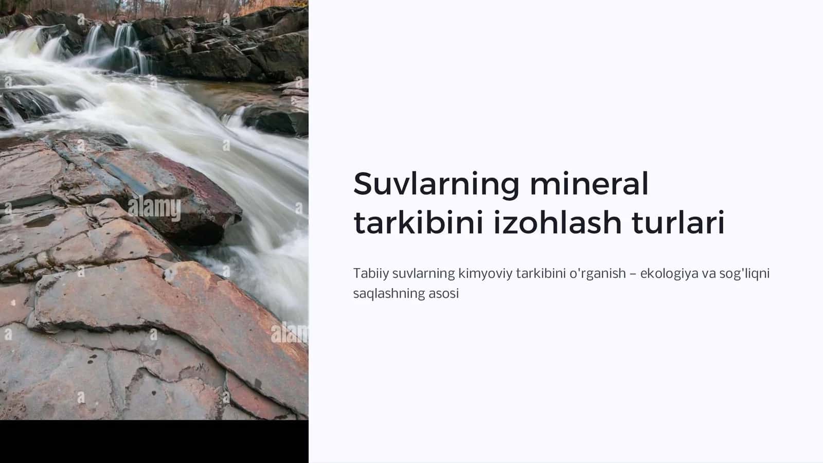 Suvlarning mineral tarkibini izohlash turlari 1