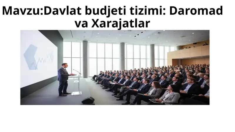 Davlat budjeti tizimi: Daromad va Xarajatlar 1