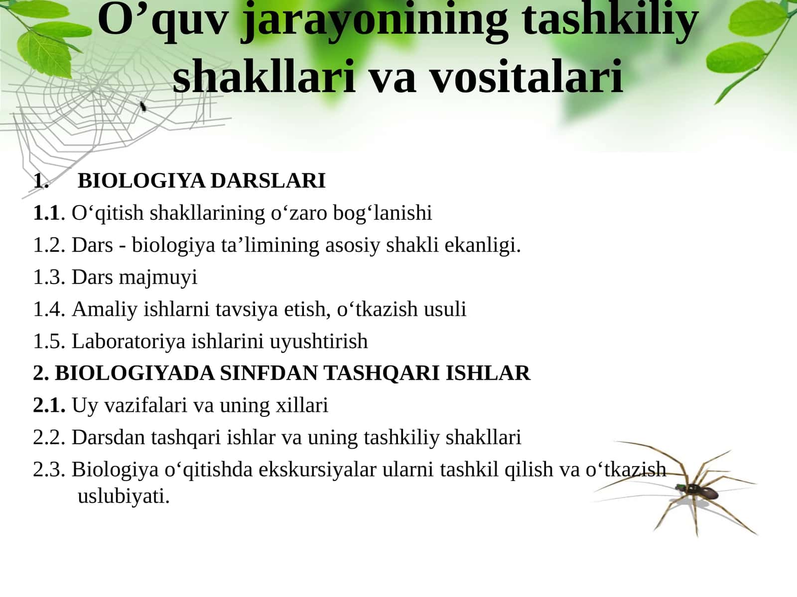 BIOLOGIYA DARSLARI 1
