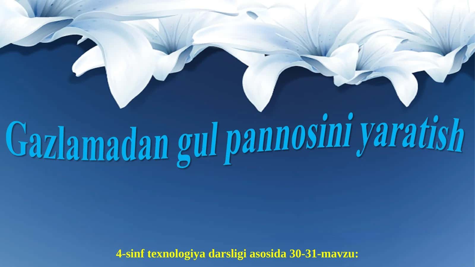 4-sinf texnologiya darsligi asosida 30-31-mavzu: Tikuvchilik 1
