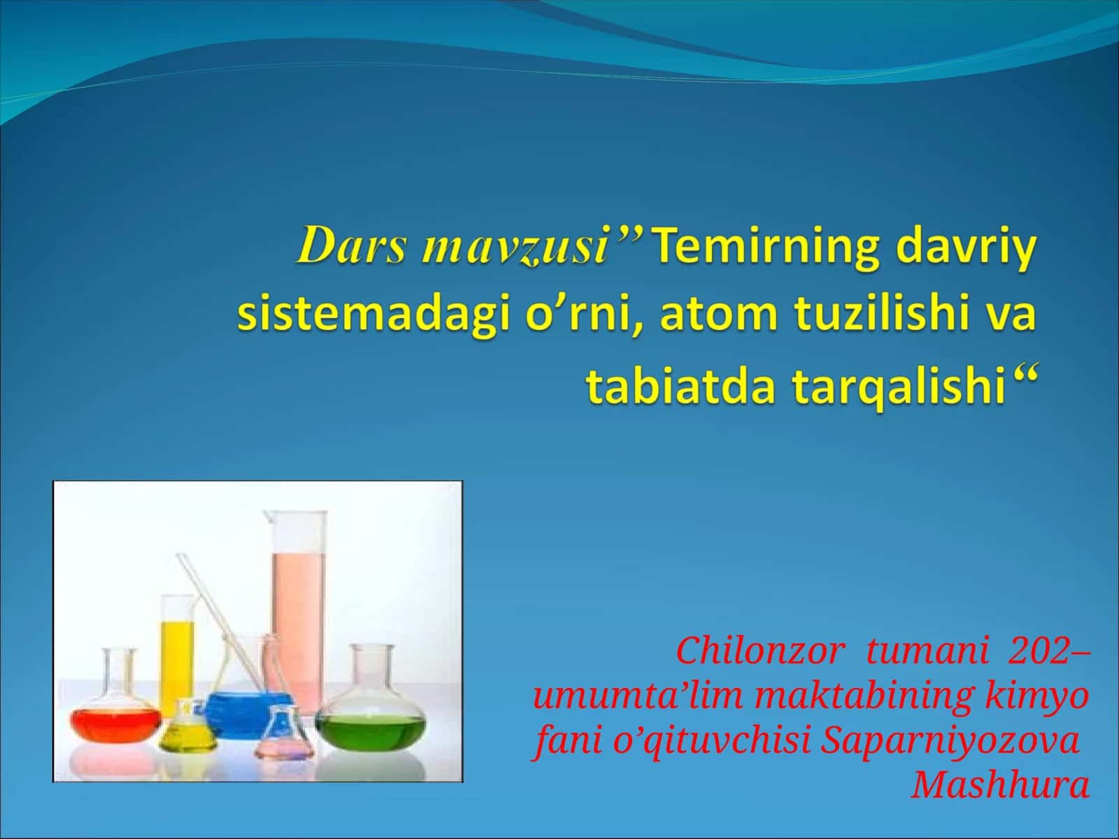 Temirning davriy sistemadagi o’rni, atom tuzilishi va tabiatda tarqalishi 1