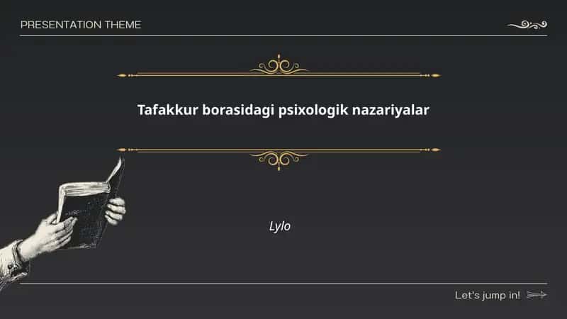 Tafakkur borasidagi psixologik nazariyalar 1