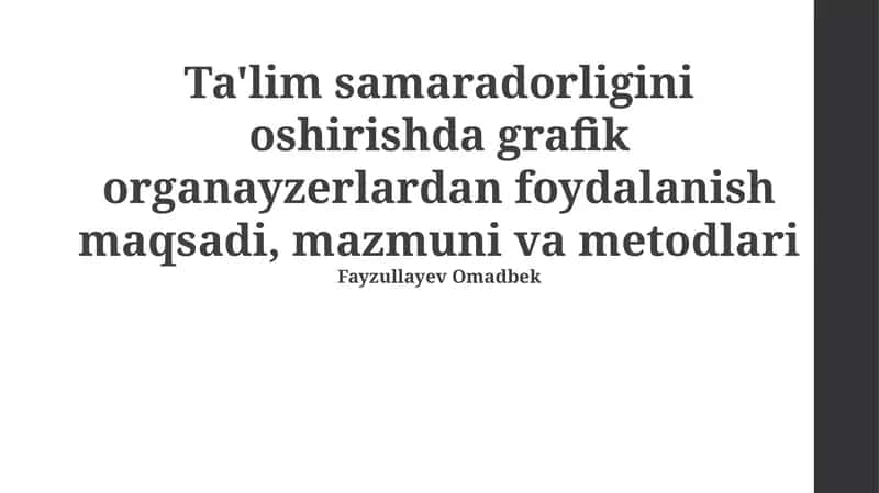 Grafik Tashkilotchilarning Maqsadi va Mazmuni 1