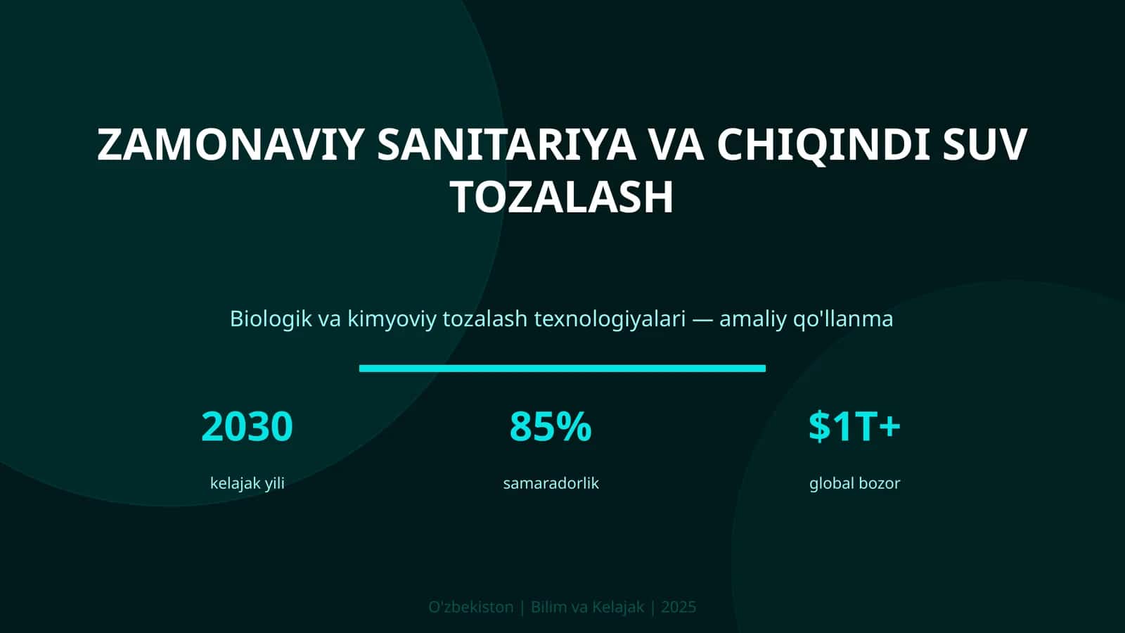 Biologik va kimyoviy tozalash texnologiyalari — amaliy qo'llanma 1