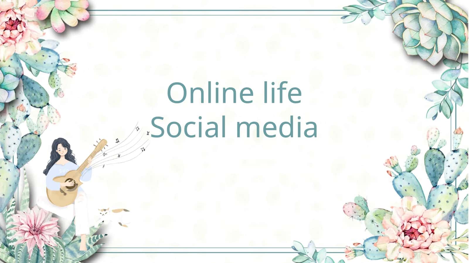 social media, online life . demo lesson 1