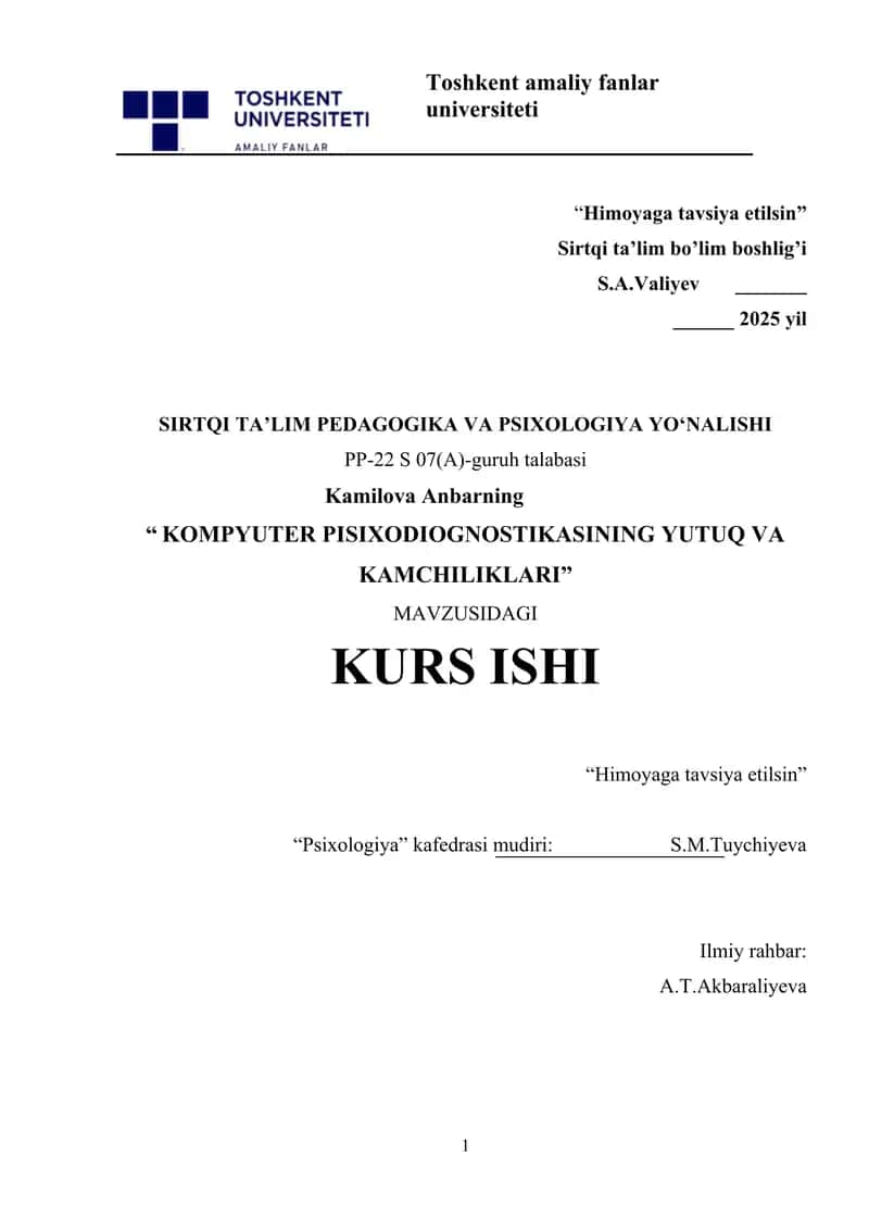 KOMPYUTER PISIXODIOGNOSTIKASINING YUTUQ VA KAMCHILIKLARI 1