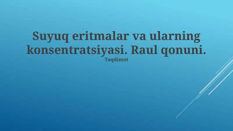 Raul qonuni 1