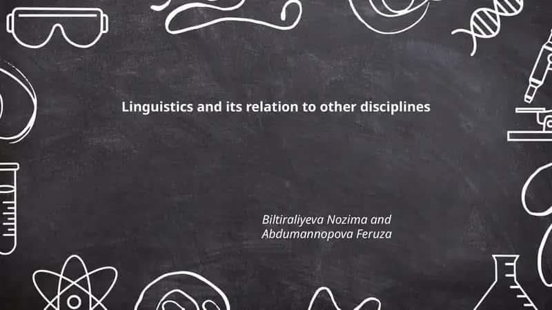 Linguistics and its relation to other disciplines 1