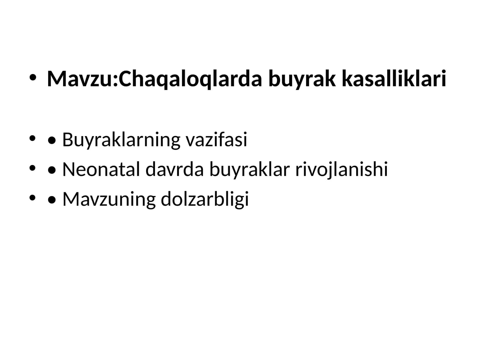 Chaqaloqlar buyrak kasalliklari 1