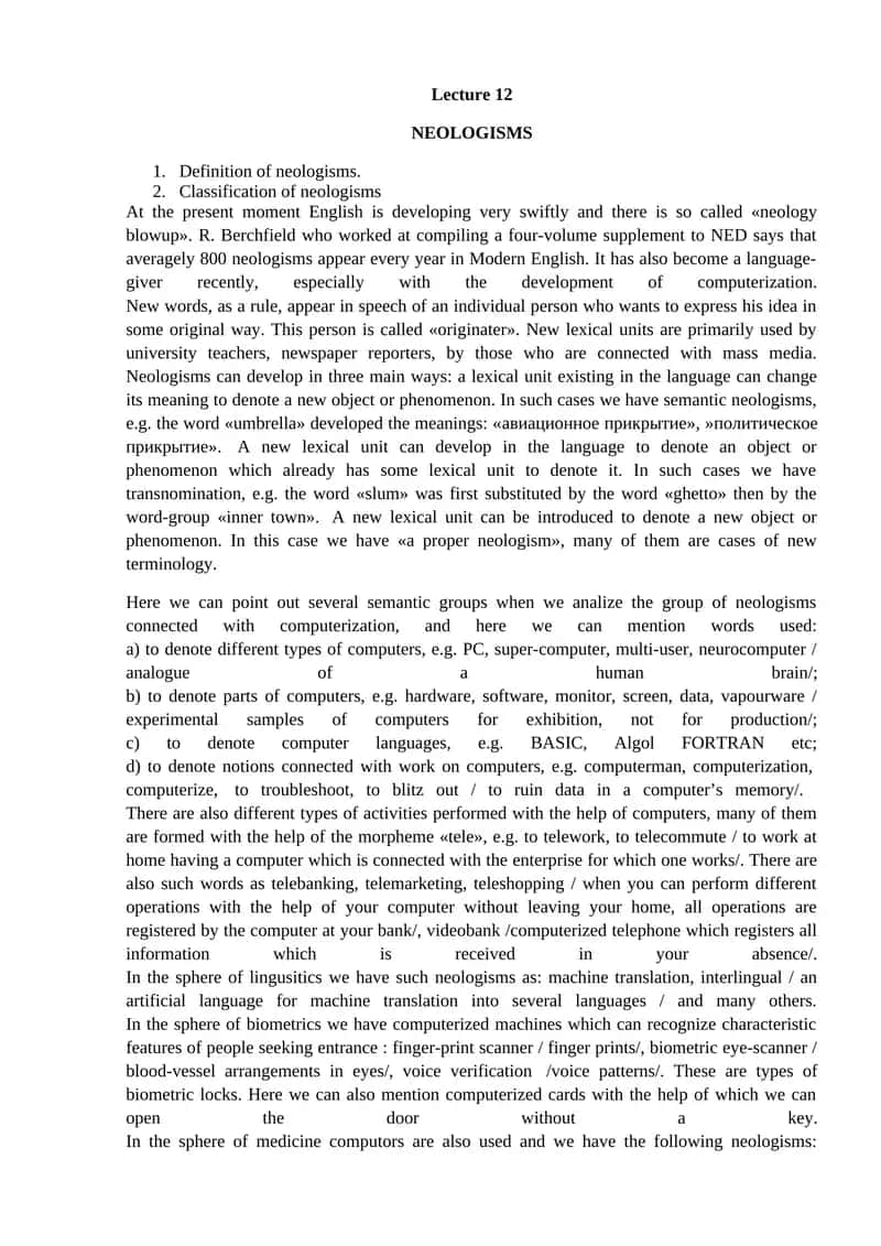 Neologisms 1