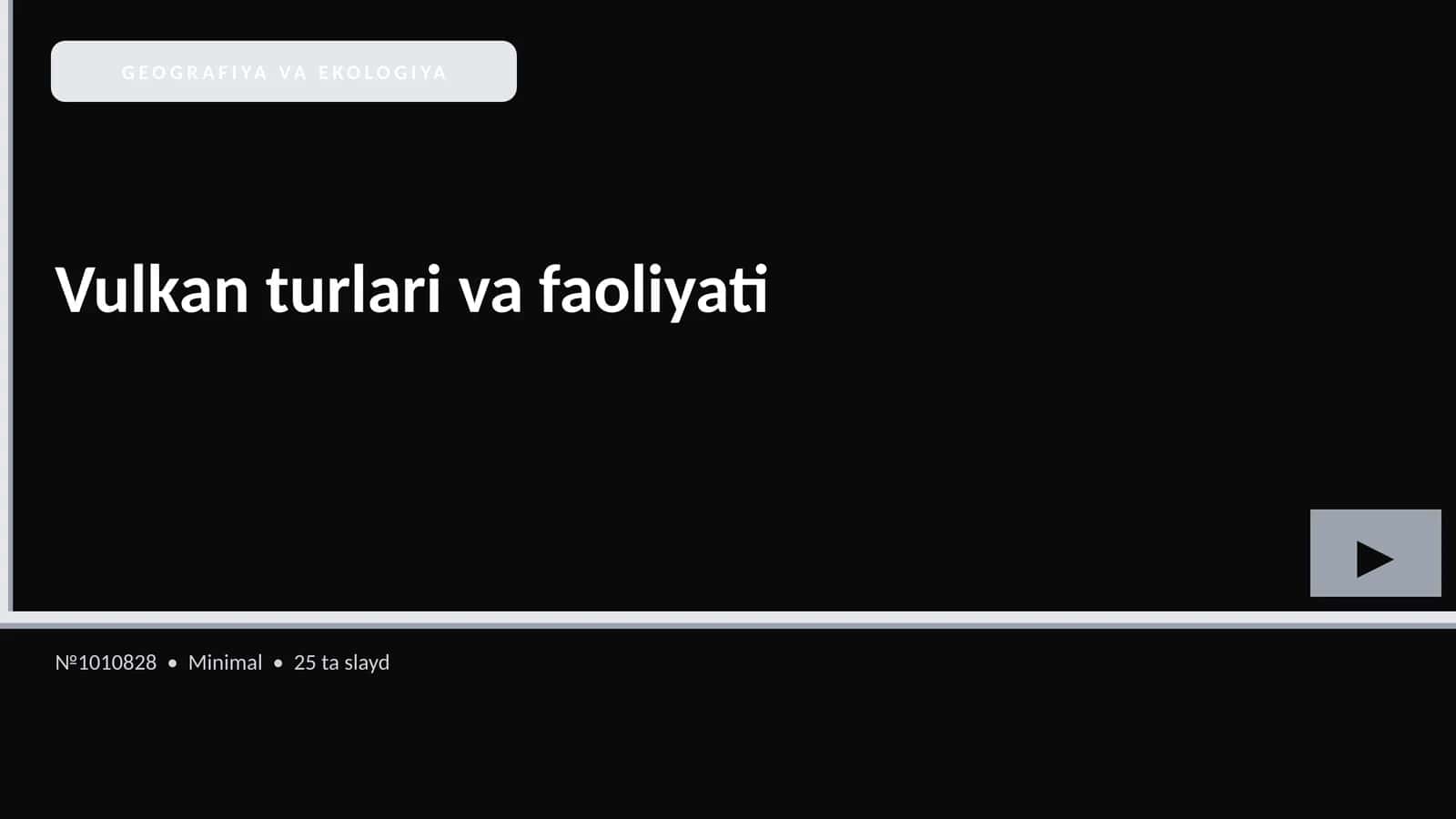 Vulkan turlari va faoliyati 1