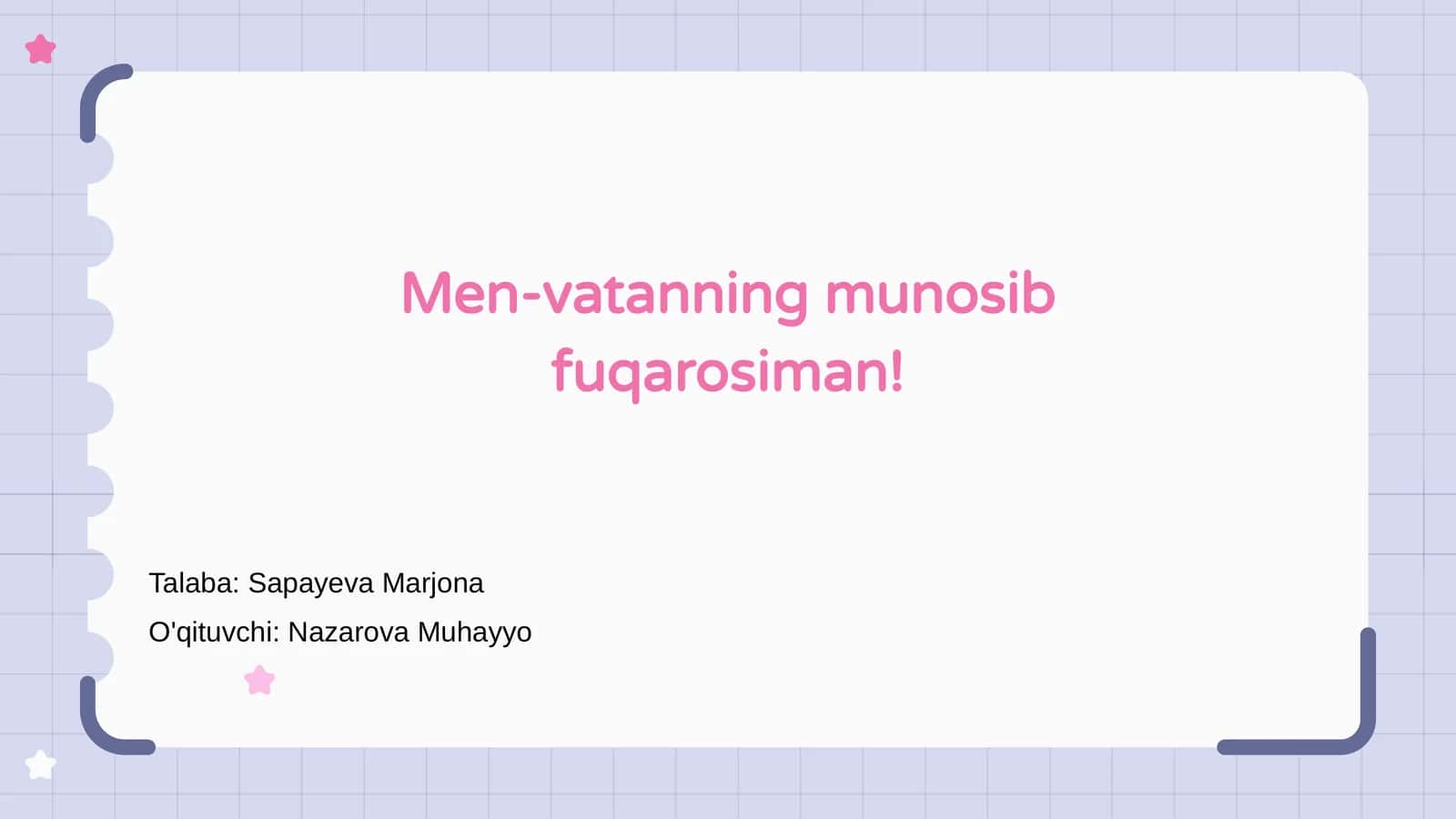 Men-vatanning muhimligi 1