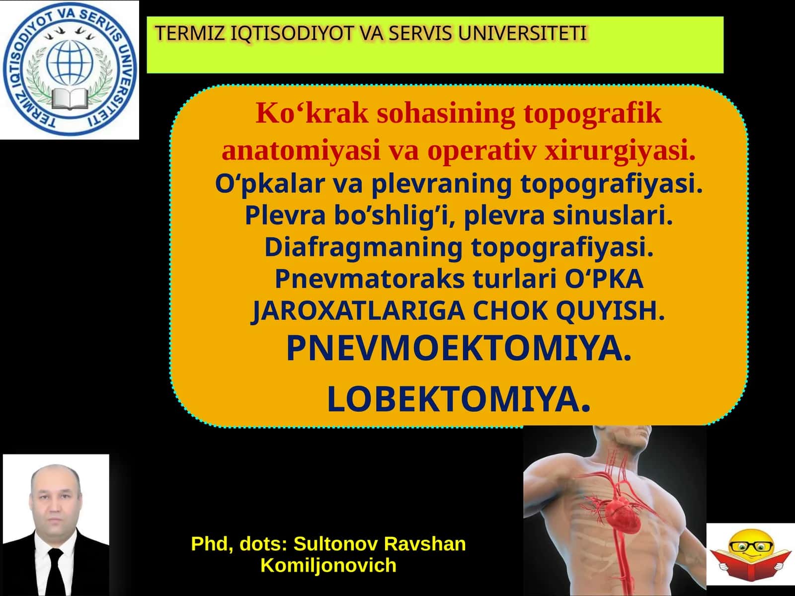 Ko‘kraksohasiningtopografikanatomiyasivaoperativxirurgiyasi 1