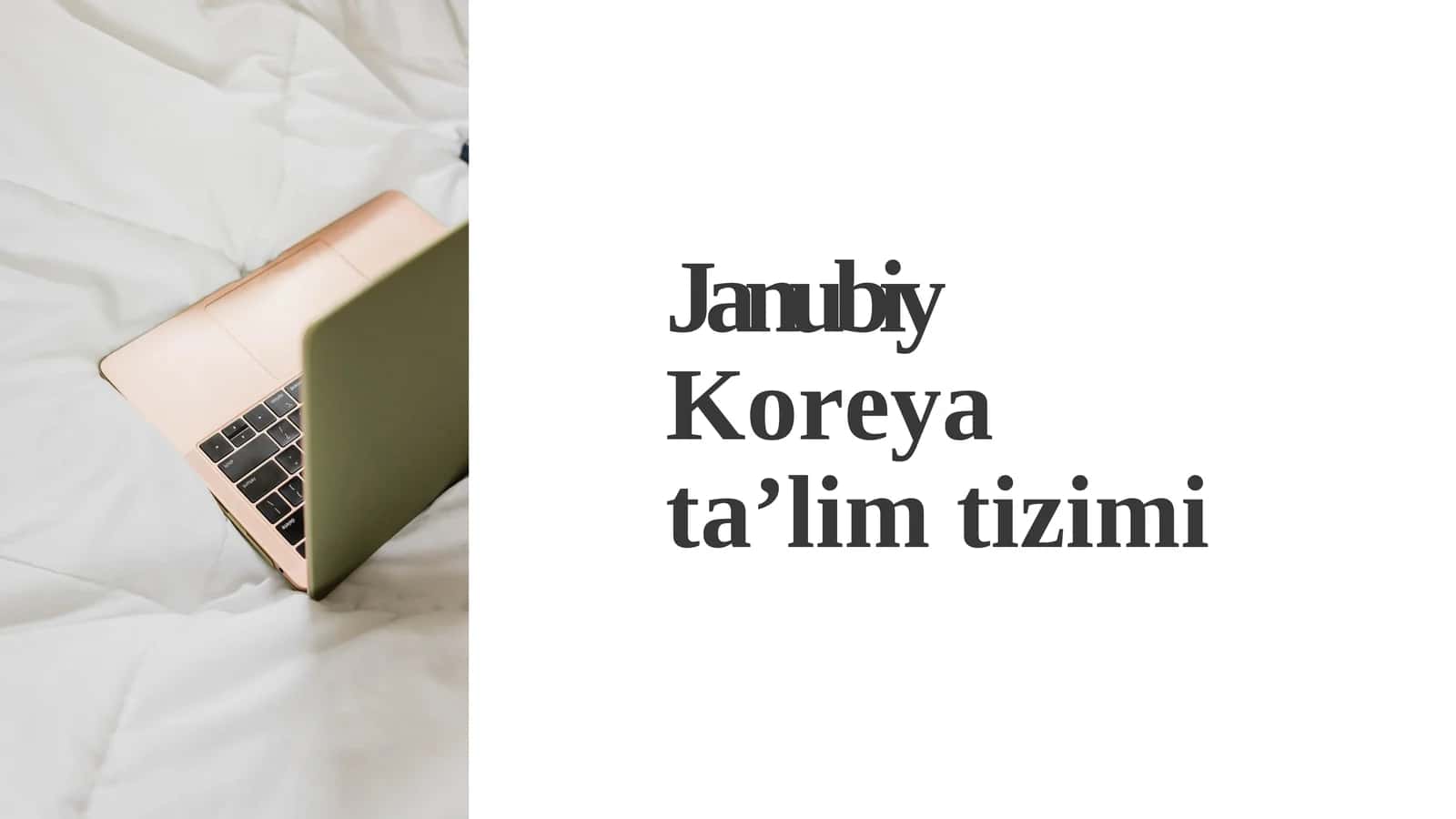 Janubiy Koreya ta’lim tizimi 1