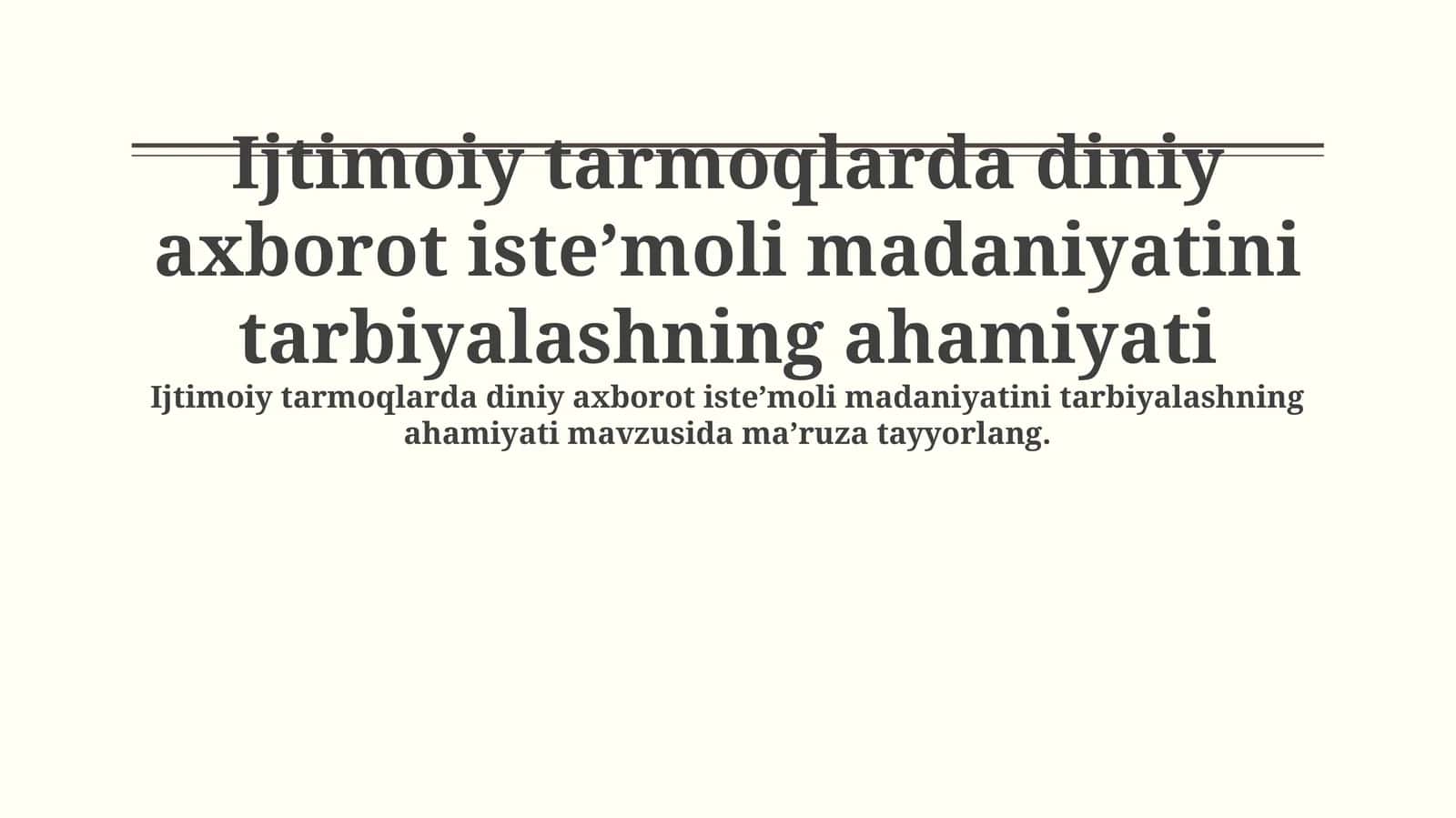 Ijtimoiy tarmoqlarda diniy axborot iste’moli madaniyatini tarbiyalashning ahamiyati 1