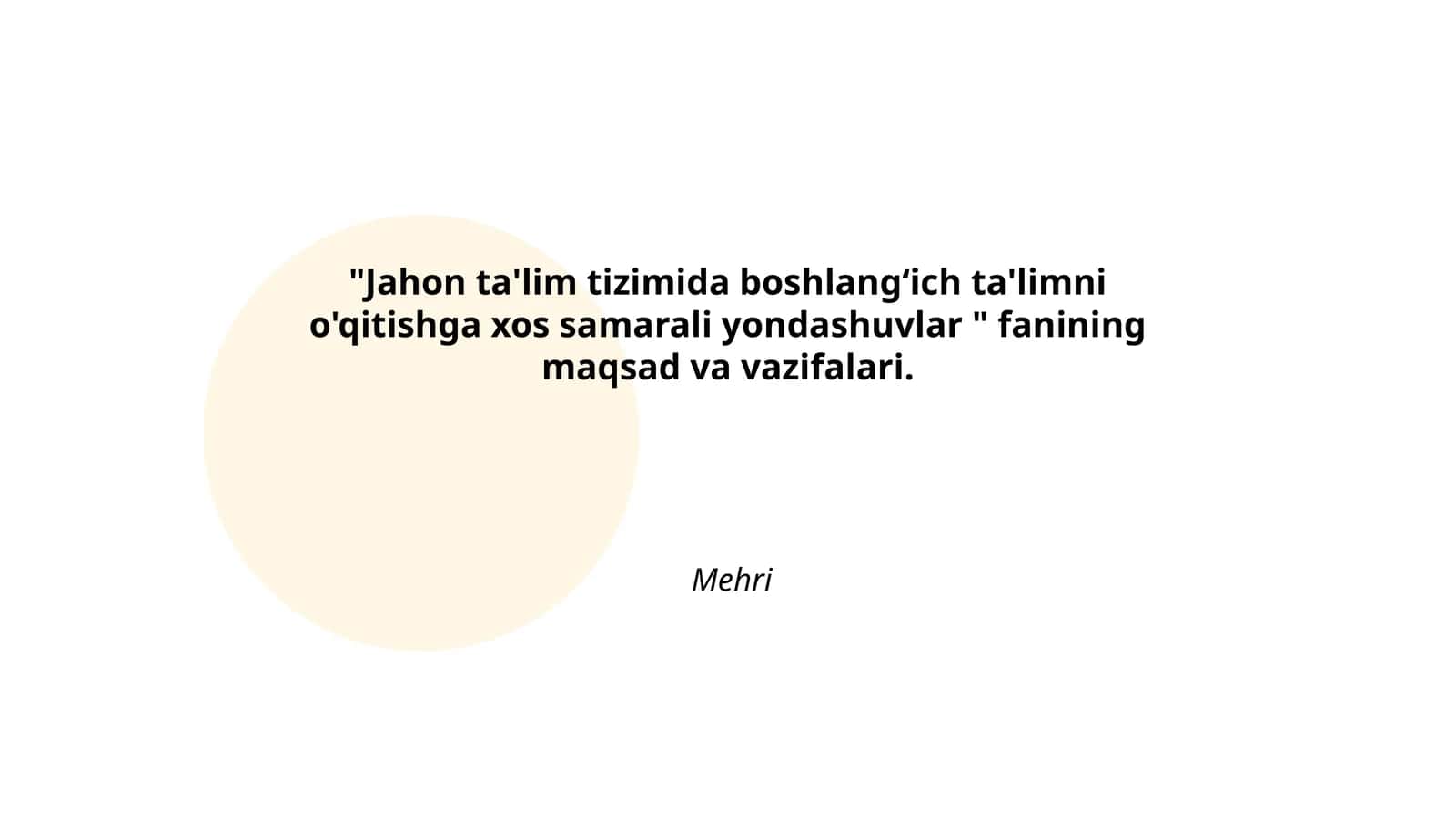 Jahon ta'lim tizimida boshlangʻich ta'limni o'qitishga xos samarali yondashuvlar 1