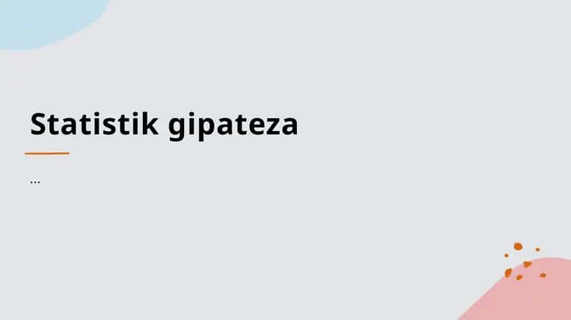 Statistika inferencesi asoslari 1