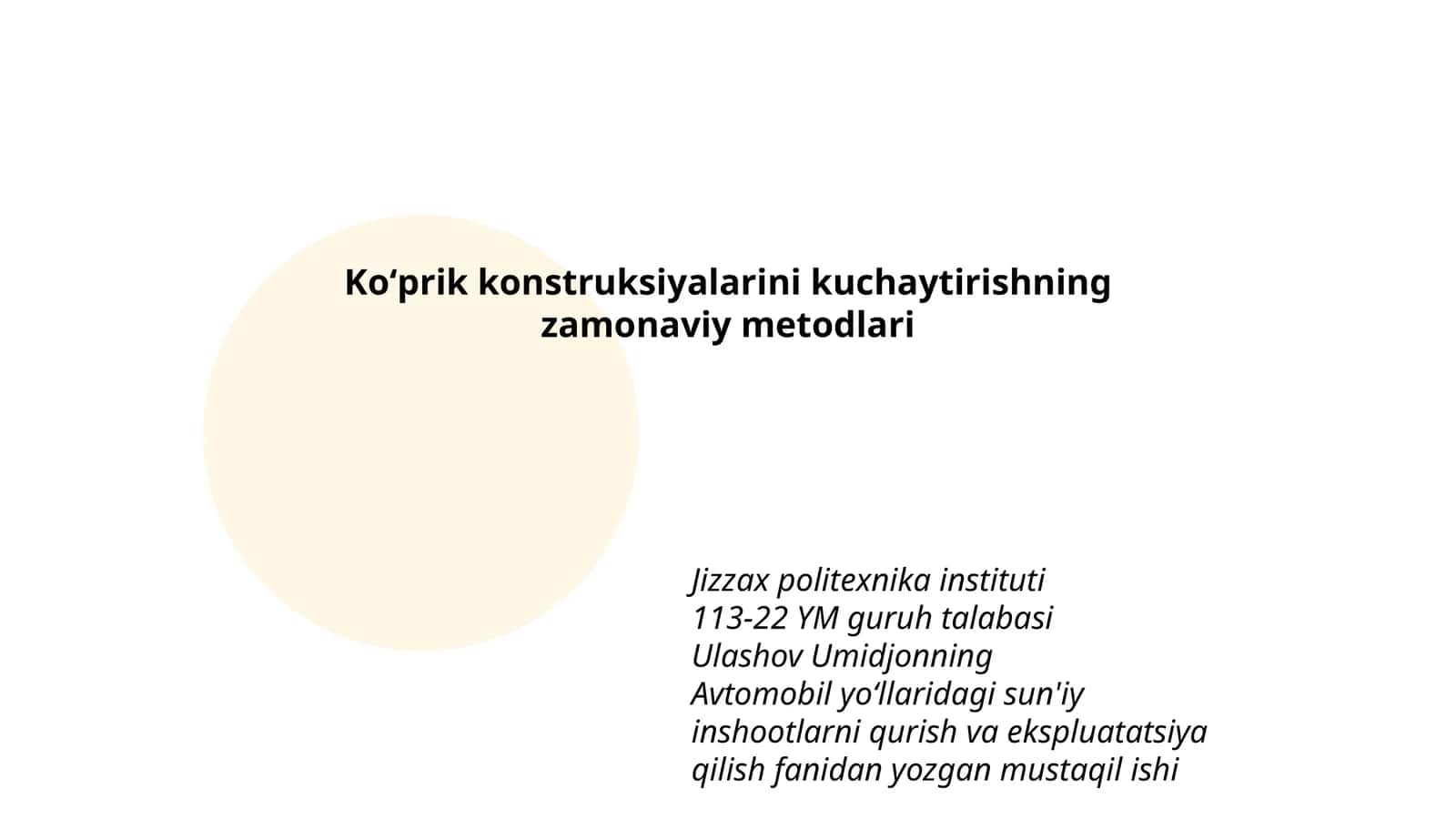 Koʻprik konstruksiyalarini kuchaytirishning zamonaviy metodlari 1