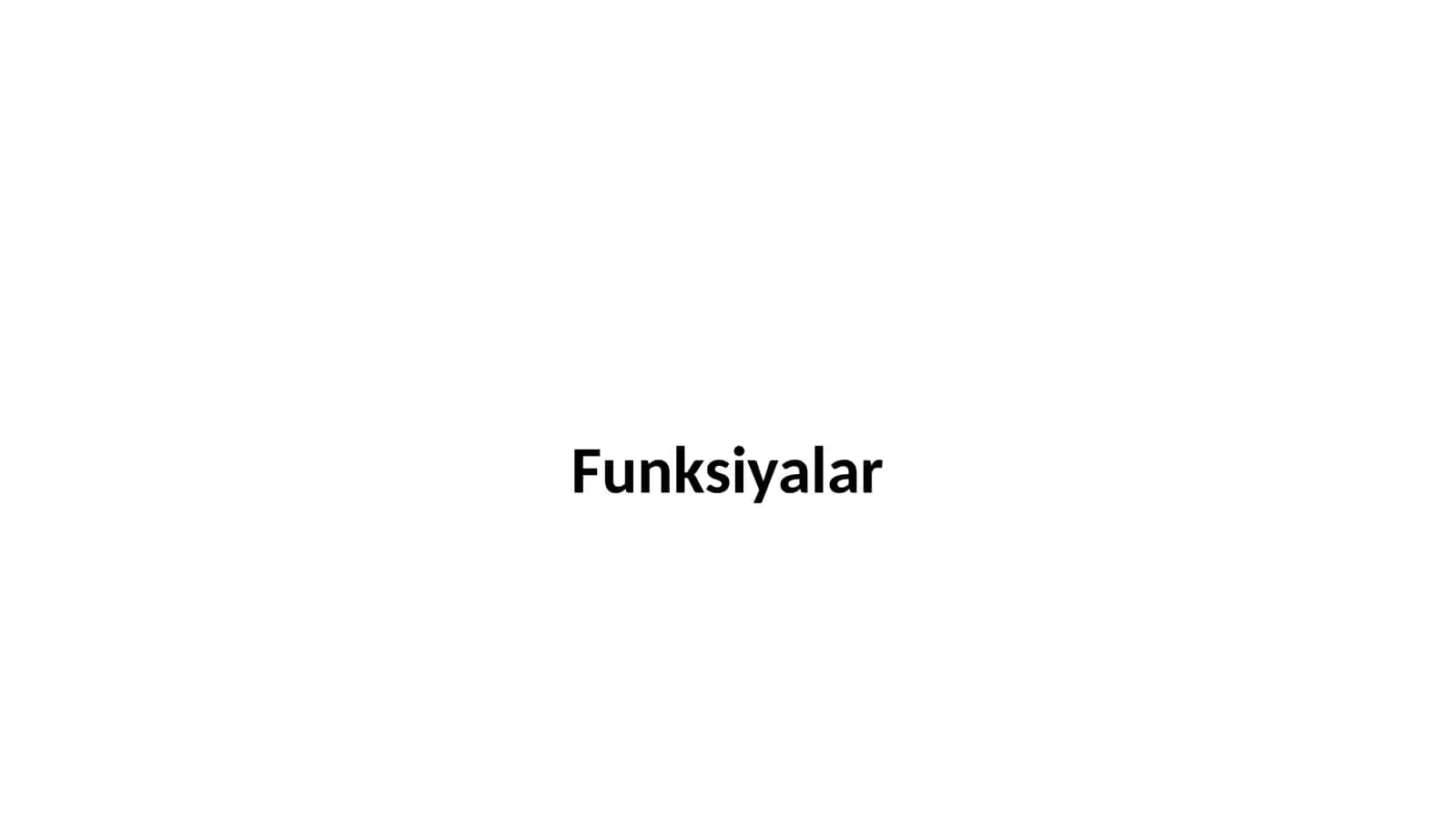 Funksiyalar 1