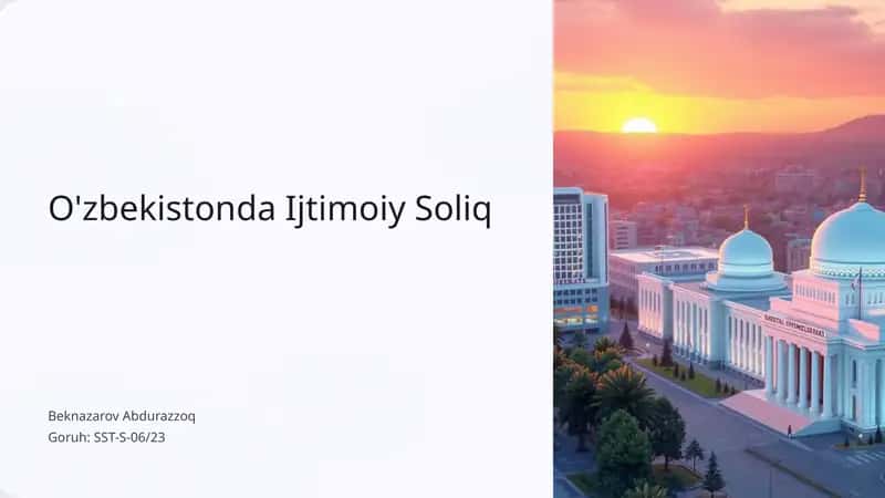O'zbekistonda Ijtimoiy Soliq 1