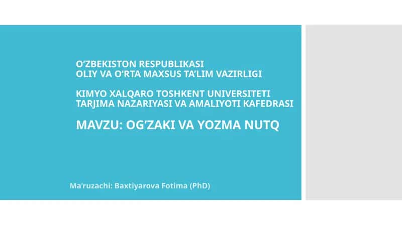 OG’ZAKI VA YOZMA NUTQ 1