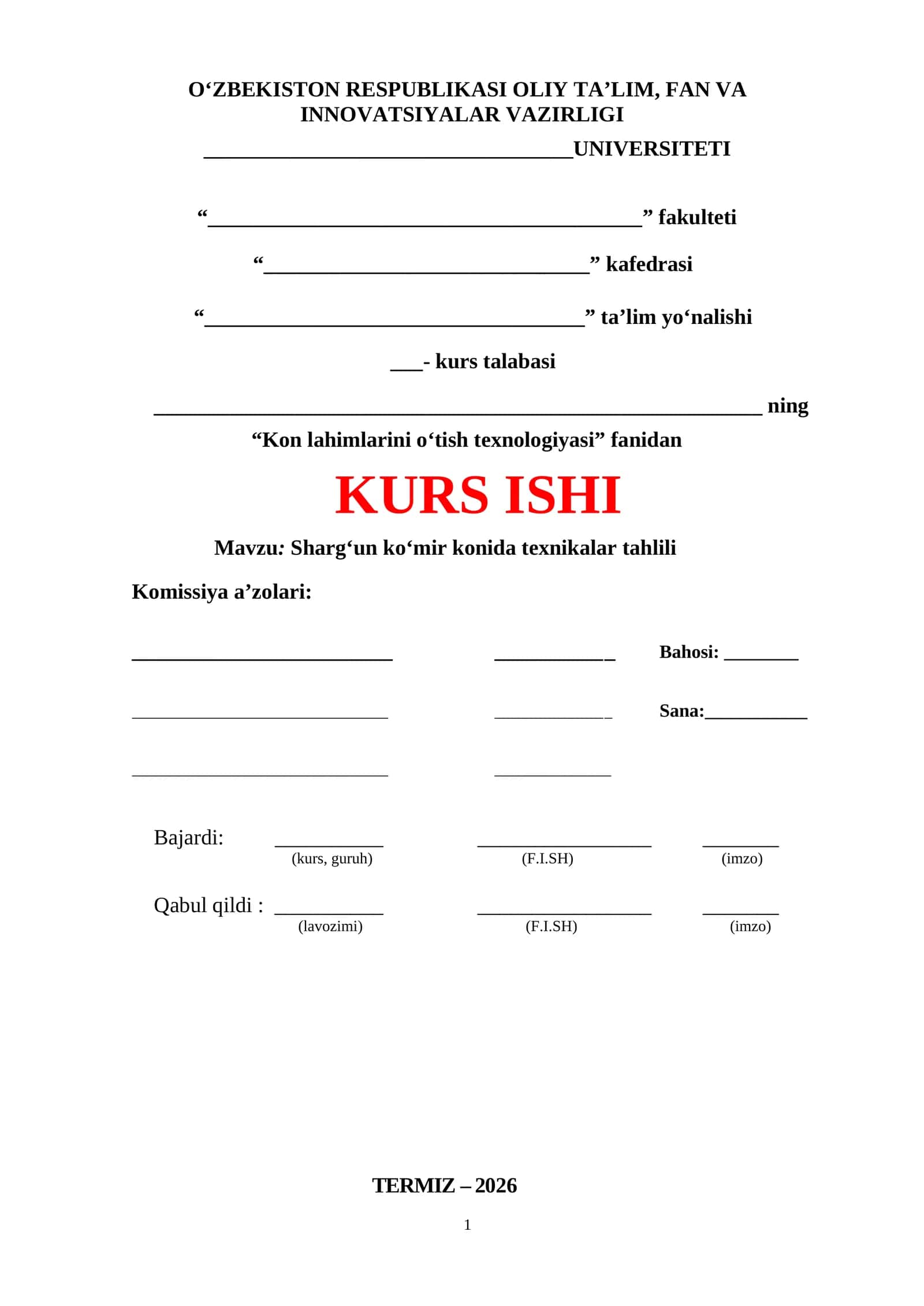 Kon lahimlarini o‘tish texnologiyasi 1