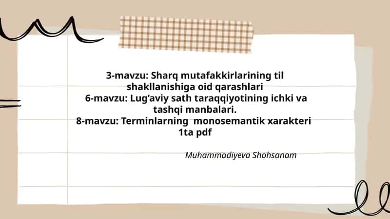 Sharq mutafakkirlarining til shakllanishiga oid qarashlari 1