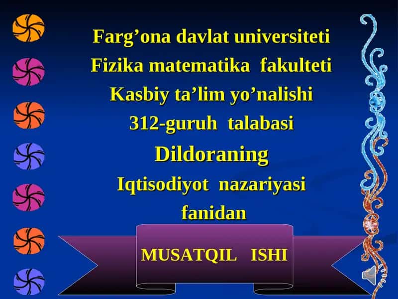 Iqtisodiyot nazariyasi 1
