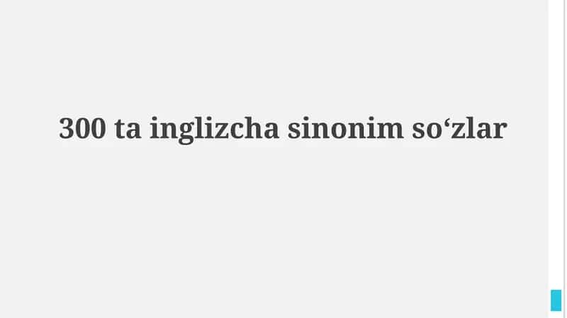 300 ta inglizchasinonimsoʻzlar 1