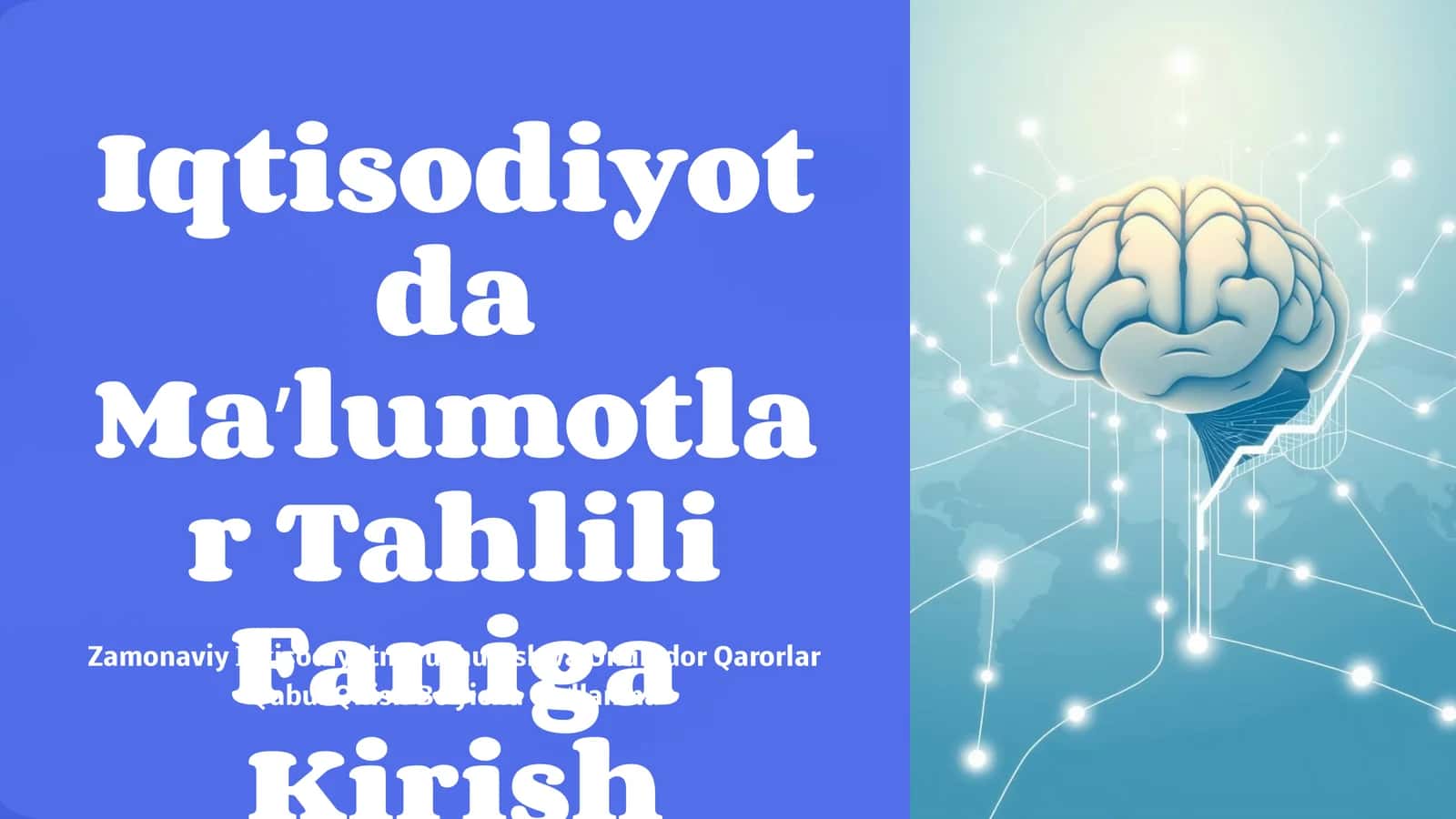 Iqtisodiyotda Maʼlumotlar Tahlili Faniga Kirish 1